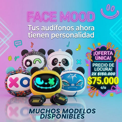 Audífonos Face Mood 🤩😜🎧
