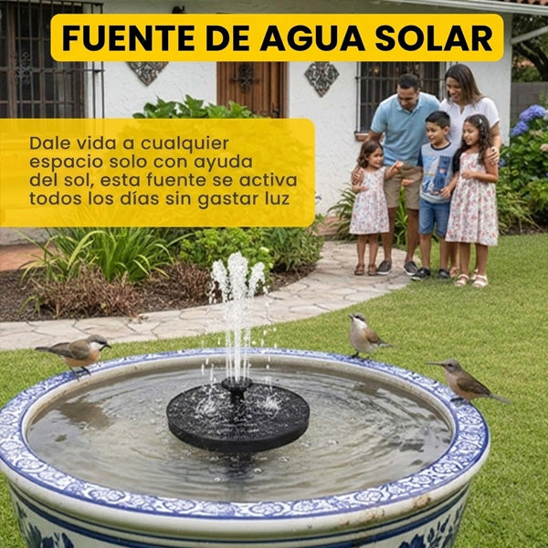 Fuente de agua solar flotante