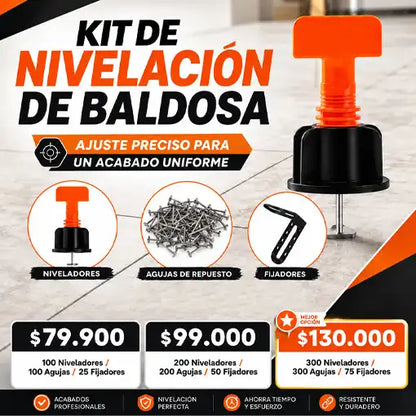 KIT PARA NIVELACIÓN DE BALDOSAS 👷⚒️ NIVELADORES + AGUJAS DE REPUESTO + FIJADORES DE ÁNGULO