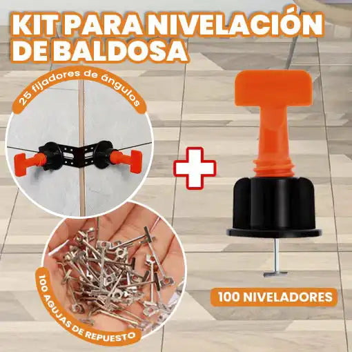 KIT PARA NIVELACIÓN DE BALDOSAS 👷⚒️ NIVELADORES + AGUJAS DE REPUESTO + FIJADORES DE ÁNGULO