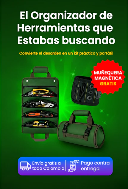 2 Maletines enrollable para herramientas + 2 muñequeras magnéticas ¡GRATIS! 🎁
