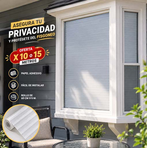 ADHESIVO PARA PRIVACIDAD VENTANA 😱🤩¡LLEVA 10 O 15 METROS!