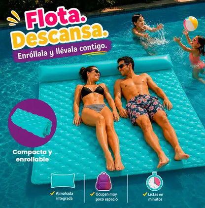 Colchoneta Flotante Enrollable 🏖️😎☀️