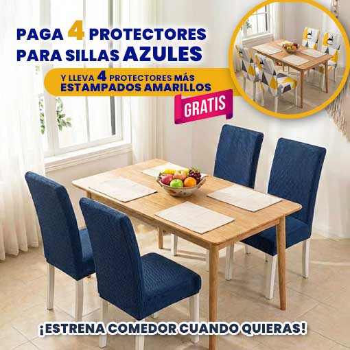 Lleva 4 Protectores para sillas Azules + 4 Amarillos GRATIS 🪑 🤩