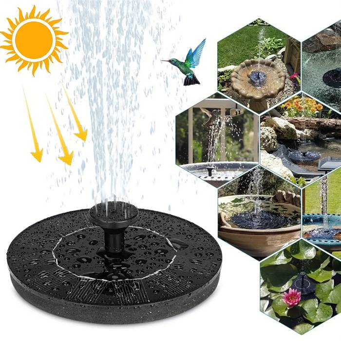 Fuente de agua solar flotante